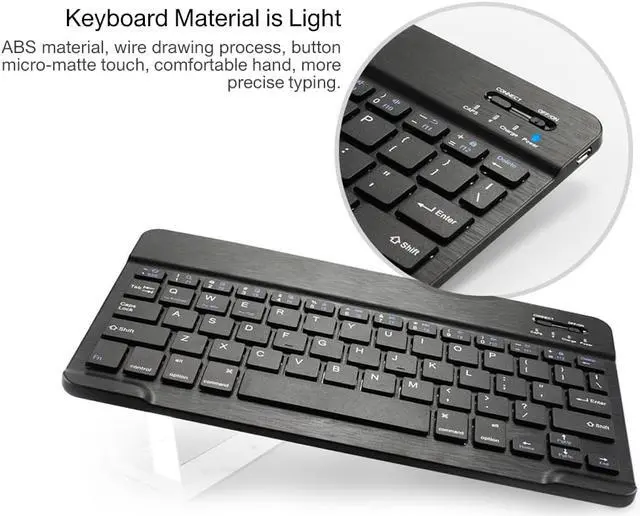 Alt view image 5 of 7 - Bluetooth Keyboard Case for iPad Mini 4 Mini 5 2019 released tablet cover Detachable Wireless Removable PU Leather Tablet Cover Case