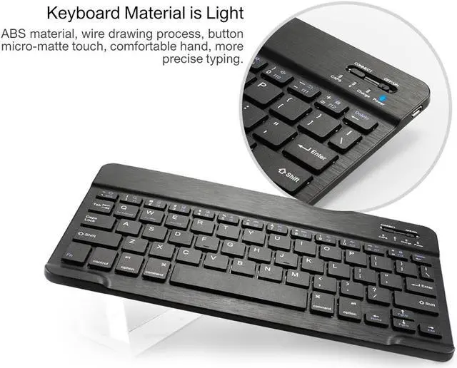 Alt view image 5 of 7 - Bluetooth Keyboard Case for iPad Mini 4 Mini 5 2019 released tablet cover Detachable Wireless Removable PU Leather Tablet Cover Case