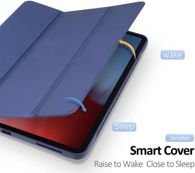 Alt view image 2 of 7 - Case for iPad Pro 12.9 Inch 2018 Protective Shockproof Cover with iPad Pencil Holder Auto Sleep Wake Support iPad Pencil Charging for iPad Pro 12.9 Inch 3rd Generation