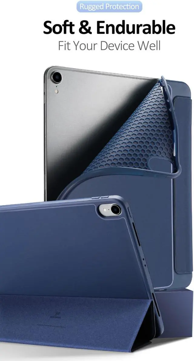 Alt view image 5 of 7 - Case for iPad Pro 12.9 Inch 2018 Protective Shockproof Cover with iPad Pencil Holder Auto Sleep Wake Support iPad Pencil Charging for iPad Pro 12.9 Inch 3rd Generation