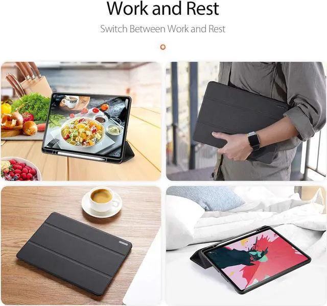 Alt view image 7 of 7 - Slim Smart Case for New iPad Pro 11 2020 2nd Generation Support Apple Pencil Charging Soft TPU Protective Stand Cover for iPad Pro 11 Inch 2nd Gen with Auto Sleep Wake & Pencil Holder