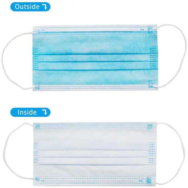 Alt view image 6 of 7 - 100PCS Disposable Face Mask Mouth Mask protective Face Cover Dental Industrial Mouth Cover Ear Loop