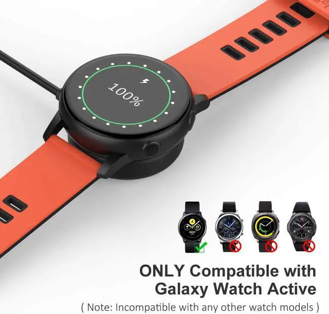 Alt view image 6 of 7 - 2-Pack Compatible with Samsung Galaxy Watch Active / Active 2 Charger Dock Wireless Charging Cable for Samsung Galaxy Active 1 / Active 2 Watch SM-R500 / SM-R820 / SM-R830