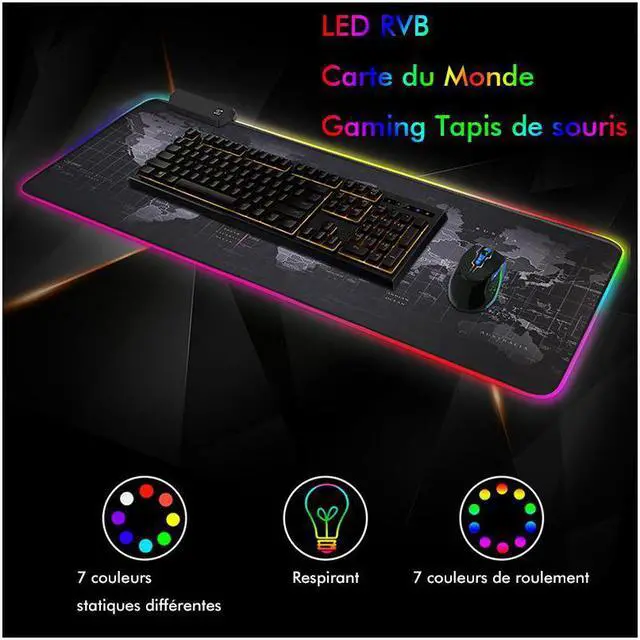 Alt view image 3 of 6 - LED Flash Gaming Mouse Pad RGB Glowing Anti-slip Gamer Grande Mouse Keyboard Mat Expand Keyboard Pad 900 x 400 x 4mm / 35.43 x 15.75 x 0.16 inches