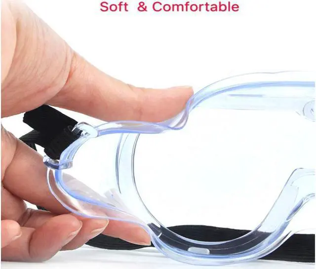 Alt view image 4 of 7 - Eyewear Protective Safety Glasses Splash Safety Goggles for Chemical Lab Technic Safety Polycarbonate Anti-Fog Lenses - 2 Packs