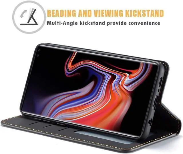 Alt view image 3 of 7 - Case for Samsung Galaxy S20 Ultra Premium PU Leather Cover TPU Bumper with Card Holder Kickstand  Shockproof Flip Wallet Cover for Galaxy S20 Ultra