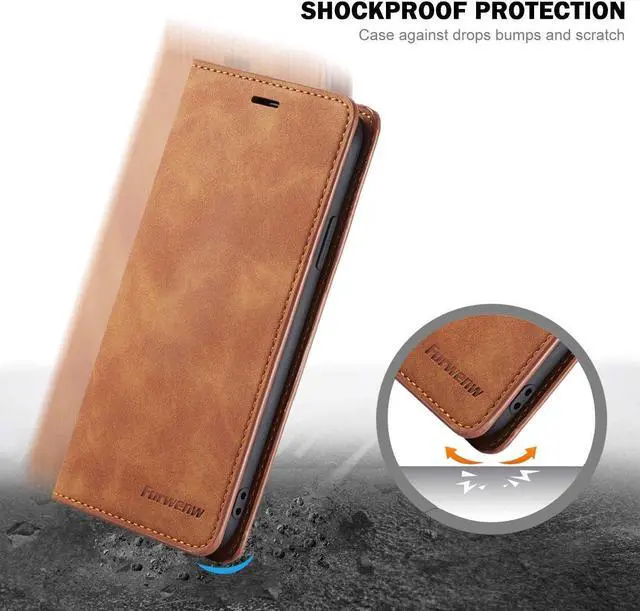 Alt view image 7 of 7 - Case for Samsung Galaxy S20 Ultra Premium PU Leather Cover TPU Bumper with Card Holder Kickstand  Shockproof Flip Wallet Cover for Galaxy S20 Ultra