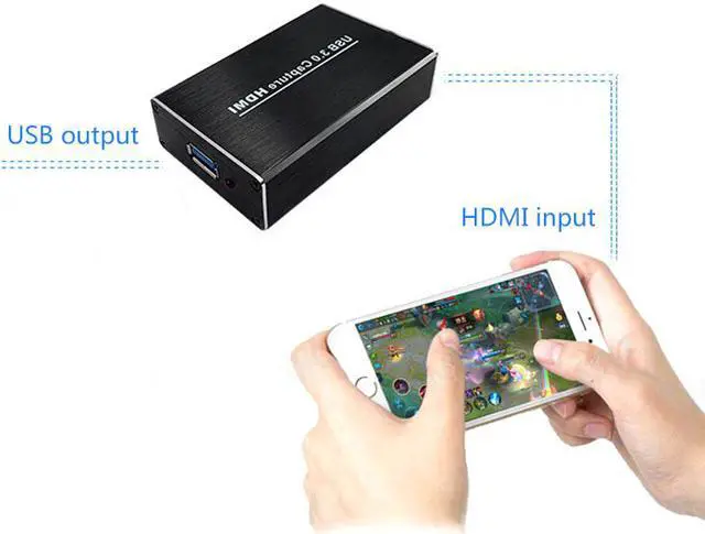 Alt view image 5 of 7 - HDMI Capture HDMI to USB 3.0 Full HD 1080P Live Video Capture Game Capture Recording Box HDMI USB 3.0 Adapter Video and Audio Grabber for Windows Mac OS and Linus