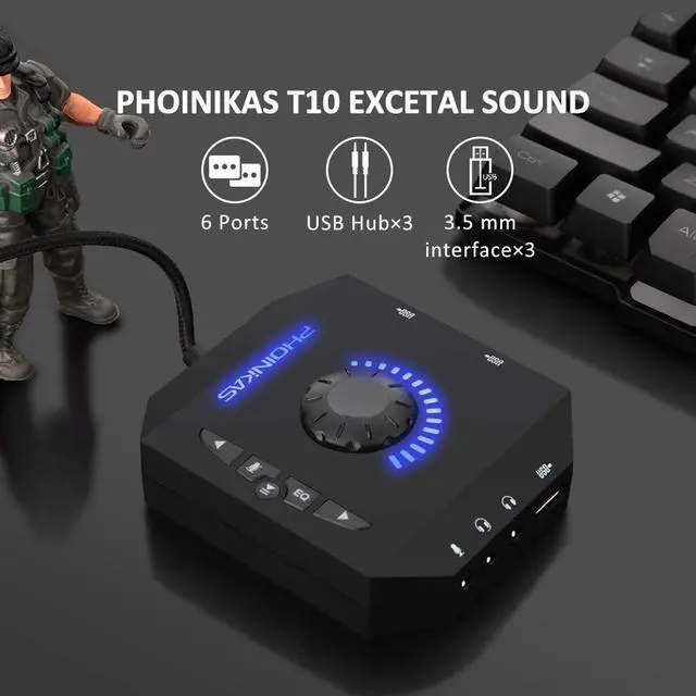 Alt view image 6 of 7 - External Sound Card USB Audio Adapter with 3.5mm Headphone and Microphone Jack Volume Control Stereo Sound Card Plug Play for Windows Mac Linux PC Laptops Desktops