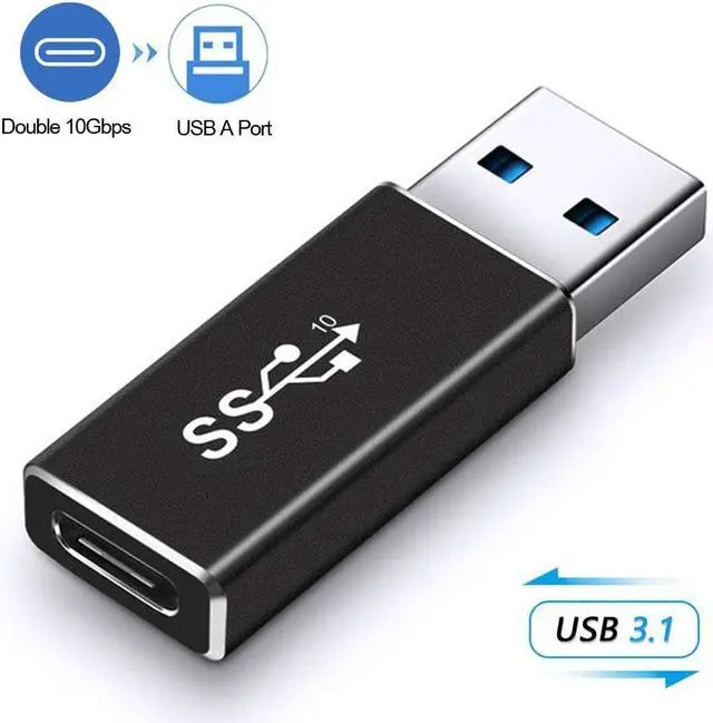 Main image of Updated USB 3.1 Male to Type-C Female Adapter USB A to USB C 3.1 GEN 2 Converter Support Double Sided 10Gbps Charging & Data