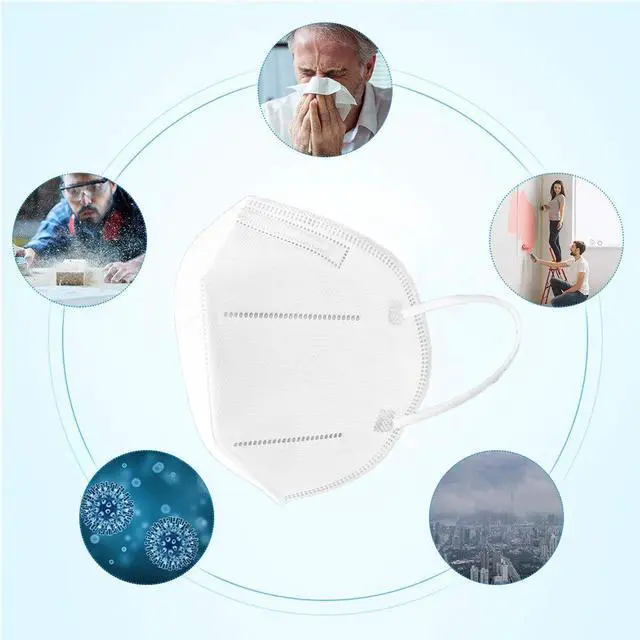 Alt view image 4 of 7 - 10PCS Random Color 4-Layer Face Mask High Quality Anti-Dust / Anti-Fog Face Mouth Respirator Windproof PM 2.5 Mask