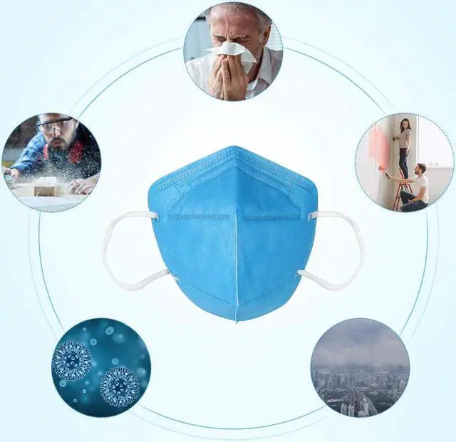Alt view image 5 of 6 - Random Color 4-Layer Face Mask High Quality Anti-Dust / Anti-Fog Face Mouth Respirator Windproof PM 2.5 Mask