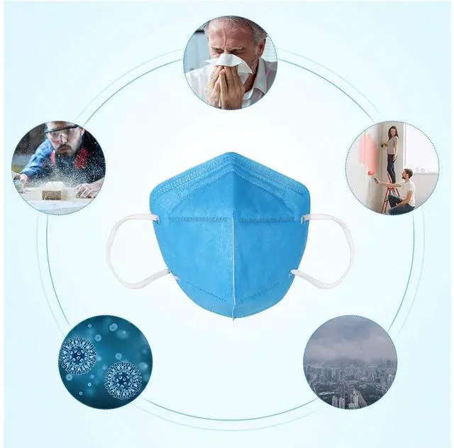 Alt view image 7 of 7 - 10PCS Random Color 4-Layer Face Mask High Quality Anti-Dust / Anti-Fog Face Mouth Respirator Windproof PM 2.5 Mask
