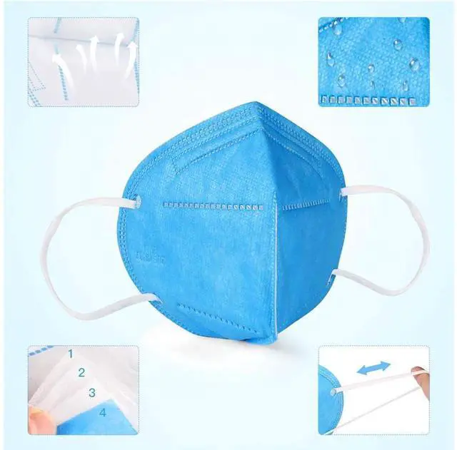 Alt view image 3 of 7 - 10PCS Random Color 4-Layer Face Mask High Quality Anti-Dust / Anti-Fog Face Mouth Respirator Windproof PM 2.5 Mask