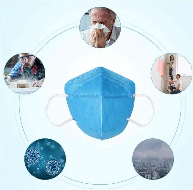 Alt view image 5 of 7 - 10PCS Random Color 4-Layer Face Mask High Quality Anti-Dust / Anti-Fog Face Mouth Respirator Windproof PM 2.5 Mask