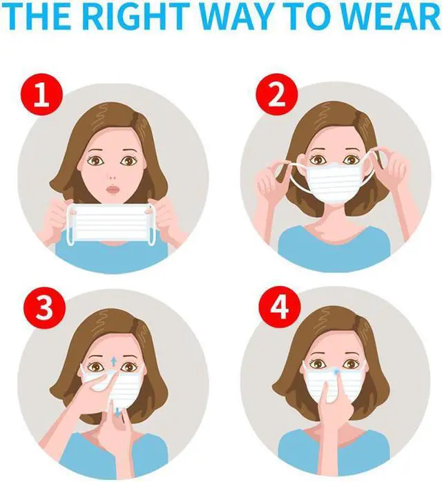 Alt view image 7 of 7 - 10PCS Random Color 4-Layer Face Mask High Quality Anti-Dust / Anti-Fog Face Mouth Respirator Windproof PM 2.5 Mask