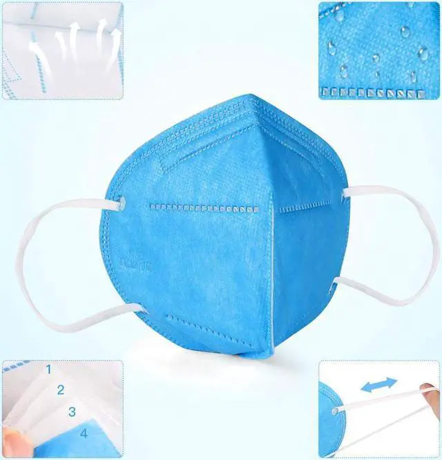 Alt view image 4 of 7 - 10PCS Random Color 4-Layer Face Mask High Quality Anti-Dust / Anti-Fog Face Mouth Respirator Windproof PM 2.5 Mask