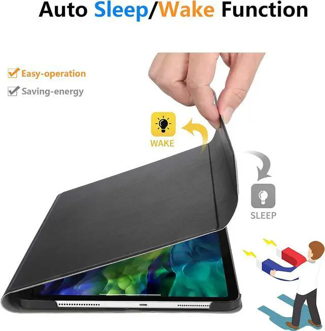Alt view image 2 of 7 - Keyboard Case for iPad Pro 11 2020 2nd Generation & 2018 Magnetical Detachable Wireless Keyboard with Pencil Holder [Support Apple Pencil Charging] - PU Leather Folio Stand Cover with 7 Colors Backlit