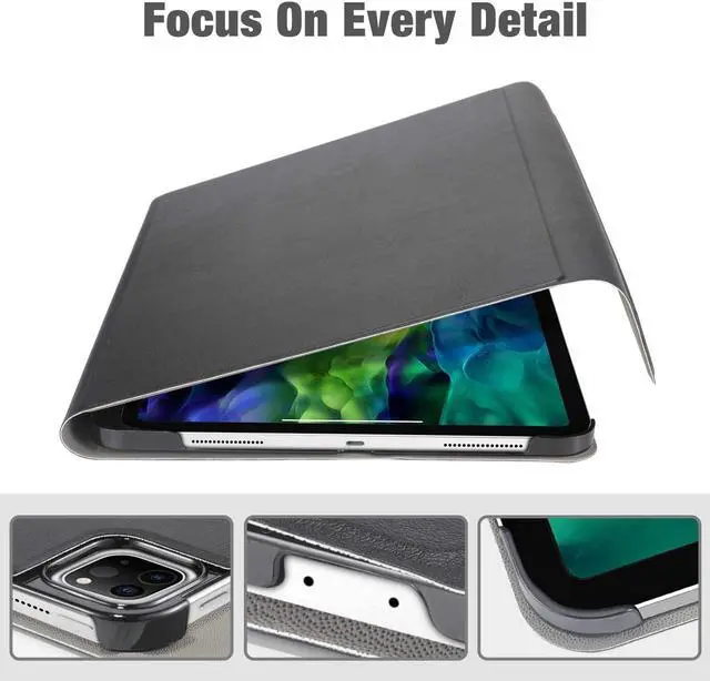 Alt view image 3 of 7 - Keyboard Case for iPad Pro 11 2020 2nd Generation & 2018 Magnetical Detachable Wireless Keyboard with Pencil Holder [Support Apple Pencil Charging] - PU Leather Folio Stand Cover with 7 Colors Backlit