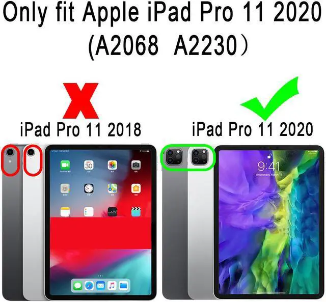 Alt view image 2 of 7 - iPad Pro 11 Keyboard Case 2020 2nd Generation with Pencil Holder 7 Colors Backlit Smart Cover with Detachable Wireless Keyboard for iPad Pro 11 2020