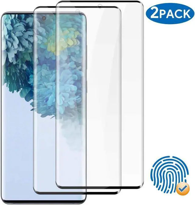Main image of 2 Pack Galaxy S20 6.2" Screen Protector Tempered Glass 9H Hardness 3D Curved Full Coverage HD Protetive Film Fingerprint Compatible for Samsung Galaxy S20