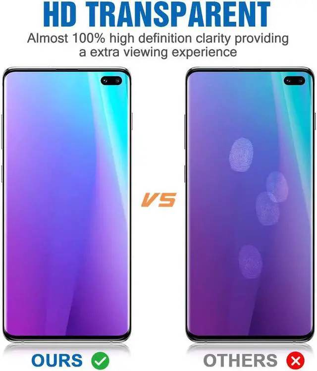 Alt view image 2 of 7 - 2-Pack HD Galaxy S10 5G Screen Protector Tempered Glass Film [Fingerprint ID Enabled] [3D Full Edge Covered] [9H Hardness] Case Friendly Glass Protector for Samsung Galaxy S10 5G