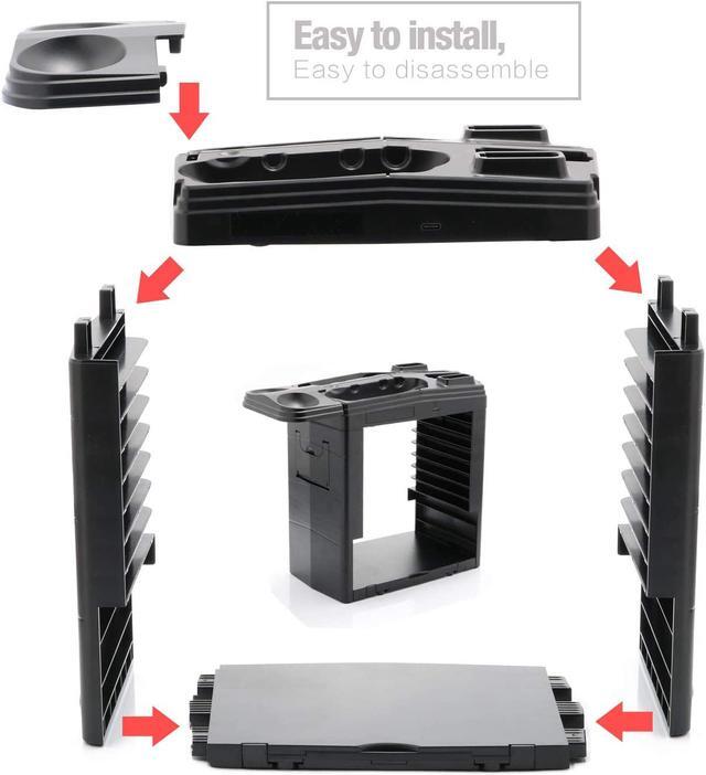 Alt view image 6 of 7 - Controller Charger for Nintendo Switch Charging Dock for Nintendo Switch 4 Joy-Cons 4 Pro Controllers and 2 Poke Ball Plus Controllers Storage Rack for Nintendo Switch Holder for 8 Switch Games