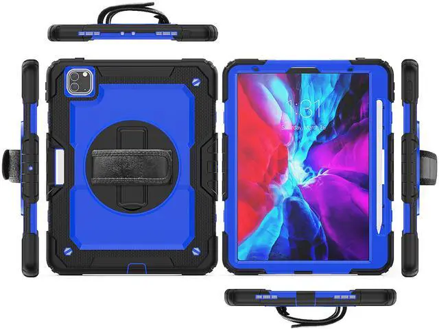 Alt view image 5 of 6 - Case for New iPad Pro 11 Inch 2020 2nd Generation with 360 Degree Rotating Hand and Shoulder Strap Heavy Duty Shockproof Protective Cover for iPad Pro 11 2020 & 2018
