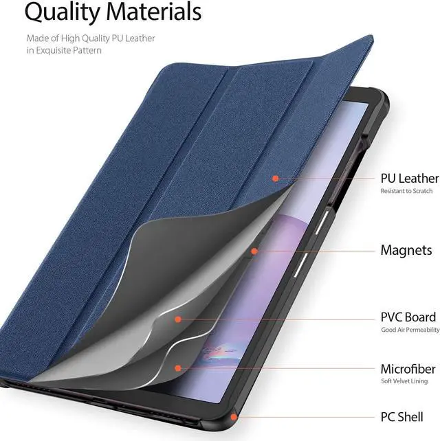 Alt view image 3 of 6 - Case for Samsung Galaxy Tab A 8.4 2020 SM-T307 Verizon/T-Mobile/Sprint PU Leather Slim Folio Cover with Trifold Stand for Galaxy Tab A 8.4 Inch 2020