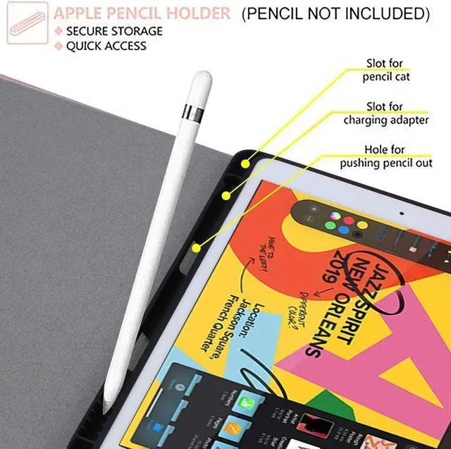 Alt view image 6 of 7 - iPad Pro 12.9 2020 Keyboard case with Pencil Holder Detachable Keyboard Case with Touchpad Kickstand Cover Auto Wake Sleep Case for iPad Pro 12.9 2020 4th Generation