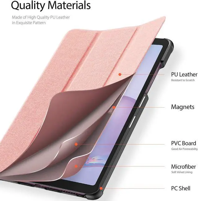 Alt view image 4 of 7 - Case for Samsung Galaxy Tab A 8.4 2020 SM-T307 Verizon/T-Mobile/Sprint PU Leather Slim Folio Cover with Trifold Stand for Galaxy Tab A 8.4 Inch 2020