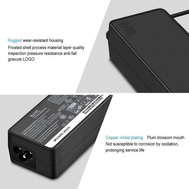 Alt view image 3 of 7 - USB C Laptop Charger 65W for Lenovo Adapter for Chromebook C330 S330 100e Yoga C930 C940 S730 720 730 910 920 13 IdeaPad 730s ThinkPad X1 Carbon T470 T470s T480 T480s T570 T580 GX20P92530 Power Supply