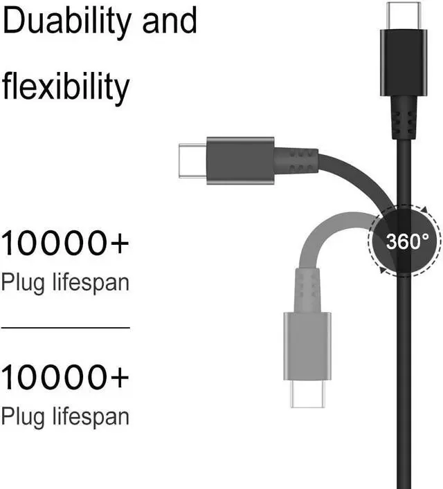 Alt view image 2 of 7 - USB C Laptop Charger 65W for Lenovo Adapter for Chromebook C330 S330 100e Yoga C930 C940 S730 720 730 910 920 13 IdeaPad 730s ThinkPad X1 Carbon T470 T470s T480 T480s T570 T580 GX20P92530 Power Supply