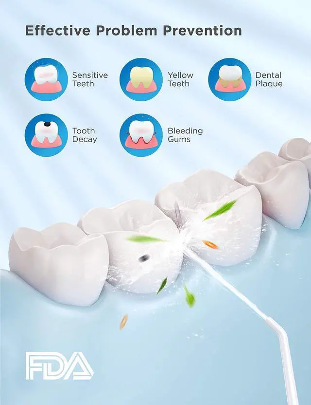 Alt view image 2 of 7 - Water Flosser Cordless Teeth Cleaner with 3 Modes 4 Jets, Portable Dental Oral Irrigator, IPX7 Waterproof and USB Rechargeable with 300ML Water Tank for Travel Home Braces and Bridges Care
