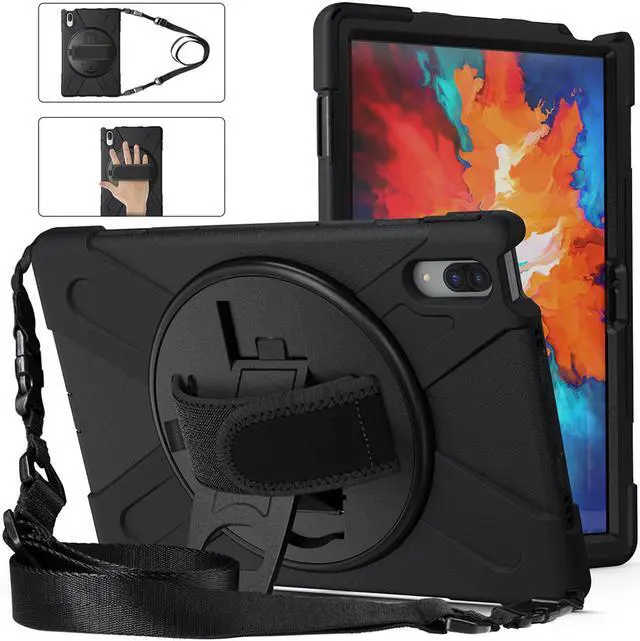 Main image of Case for Lenovo Tab P11 Pro 11.5 inch 2020 Model: TB-J706F/J706L Heavy Duty Rugged Protective Cover with 360 Swivel Kickstand Handle Hand Strap & Shoulder Strap