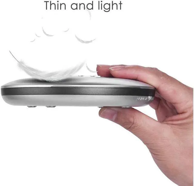 Alt view image 3 of 7 - HAMAXA CD Player HOTT Portable Compact CD Player Support CD-R CD-RW MP3 Compact Disc CD Players with LCD Display Electronic Skip Protection Shockproof Anti Scratch Function Silver