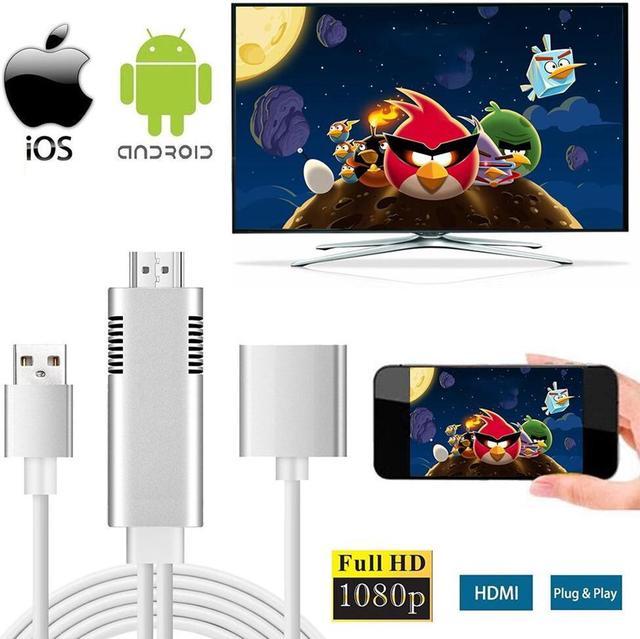 HDMI Cable For iPhone iPad IOS Android Micro USB Type C Phone to TV HDTV  Adapter