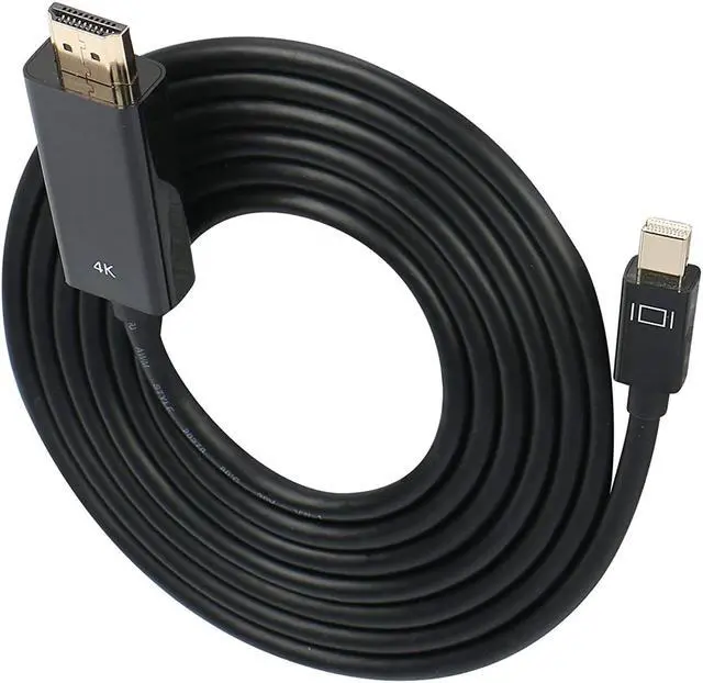 Alt view image 6 of 6 - 4K Thunderbolt Mini Displayport to HDMI 6 Feet Cable with Audio Mini DP Display Port to HDMI Adapter Converter Gold Plated Cord for MacBook Air Mac Mini Microsoft Surface Pro 3 Pro 4