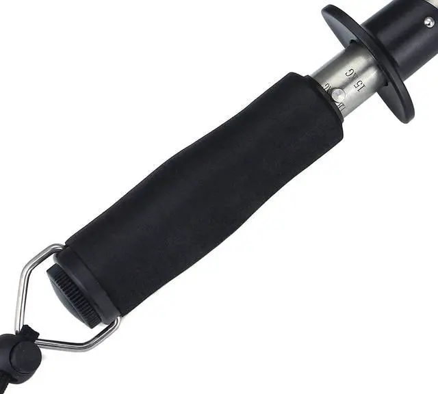 Alt view image 5 of 7 - WERLEO Stainless Steel Fish Lip Gripper Grabber Grip Two-Sided Trigger Tool Fish Holder with Scale Max 33 lbs / 15kg EVA Foam Handle Adjustable Lanyard