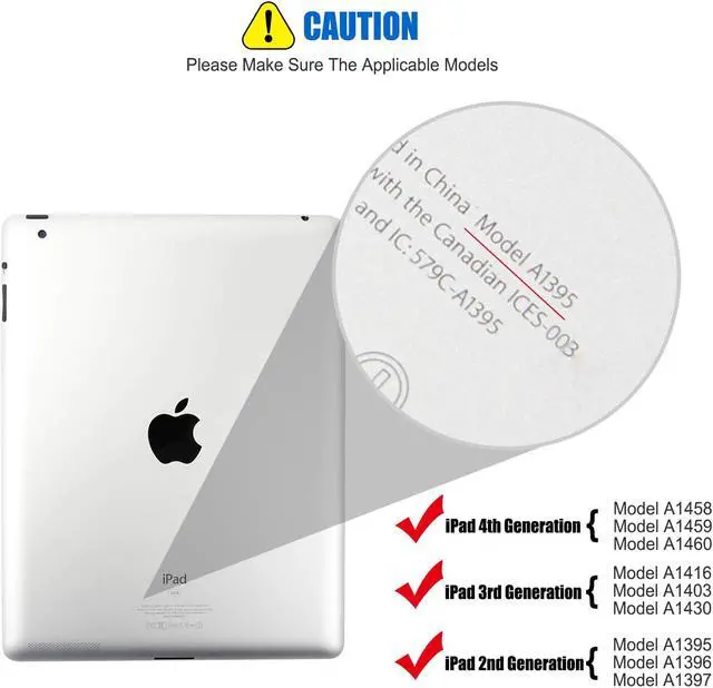 Alt view image 3 of 7 - iPad 2/3/4 Case with Smart Cover, Three Layer Drop Protection Rugged Protective Heavy Duty iPad Case with Magnetic Smart Auto Wake/Sleep Cover Compatible with Apple iPad 2/3/4-Black/Light