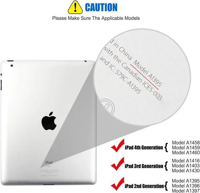 Alt view image 4 of 7 - iPad 2/3/4 Case with Smart Cover, Three Layer Drop Protection Rugged Protective Heavy Duty iPad Case with Magnetic Smart Auto Wake/Sleep Cover Compatible with Apple iPad 2/3/4-Black/Light