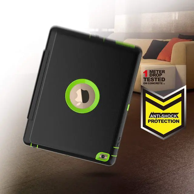 Alt view image 5 of 7 - iPad 2/3/4 Case with Smart Cover, Three Layer Drop Protection Rugged Protective Heavy Duty iPad Case with Magnetic Smart Auto Wake/Sleep Cover Compatible with Apple iPad 2/3/4-Black/Light