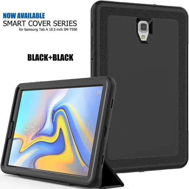 Alt view image 5 of 7 - Galaxy Tab A 10.5 2018 SM-T590/T595 Case Heavy Duty Three Layer Smart Protective with Auto Sleep/Wake & Built-in Screen Protector for Samsung Tab A 10.5 2018 SM-T590/T595