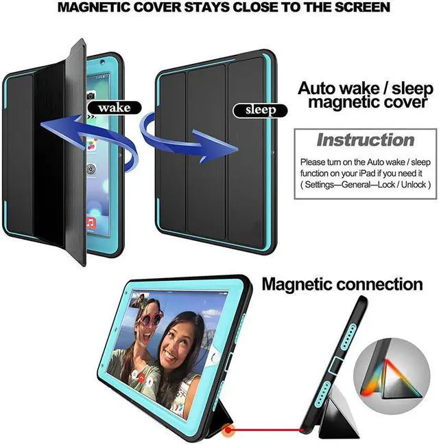 Alt view image 3 of 6 - For iPad Pro 9.7 Case Smart Magnetic Protective Stand Cover with Auto Sleep Wake