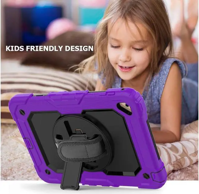 Alt view image 5 of 5 - iPad Mini 4 Case 360 Degree Kickstand Dropproof High Impact Resistant Heavy Duty Armor Shockproof Cover with HandStrap Shoulder Belt for iPad Mini 4 Mini4 4th Gen