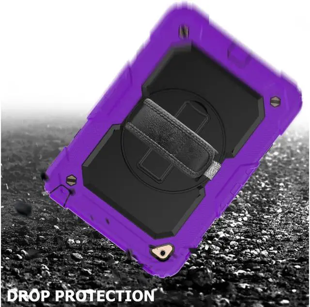 Alt view image 4 of 5 - iPad Mini 4 Case 360 Degree Kickstand Dropproof High Impact Resistant Heavy Duty Armor Shockproof Cover with HandStrap Shoulder Belt for iPad Mini 4 Mini4 4th Gen