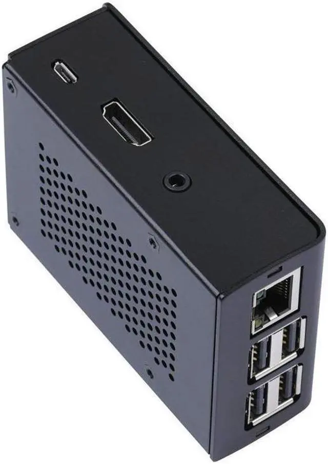 Alt view image 6 of 7 - Raspberry Pi B+ 2B 3B 3B+ Aluminum Case Metal Chassis Shell Box with Onboard Cooling Fan