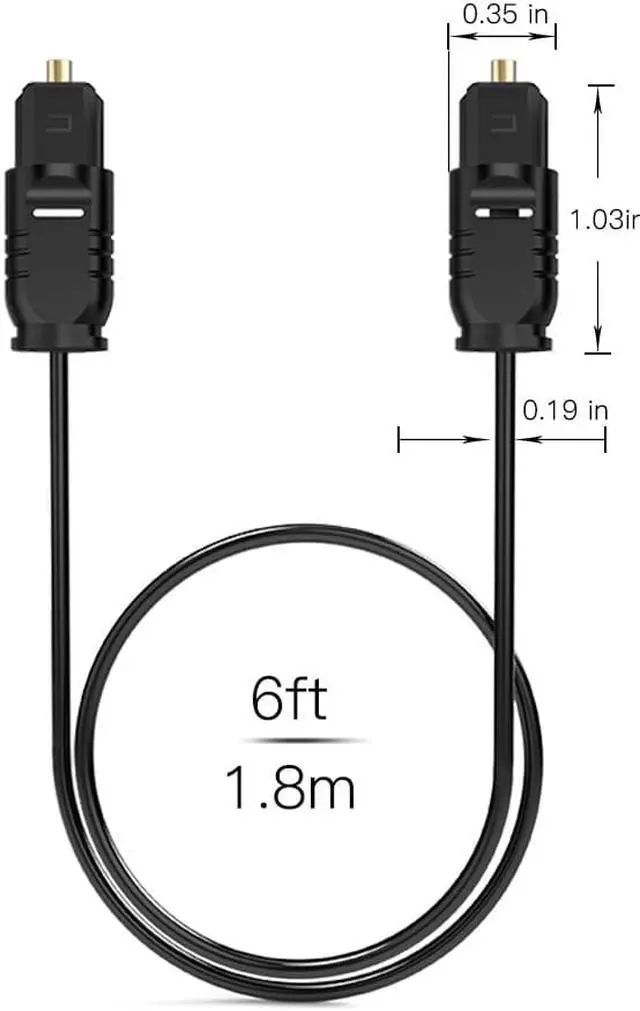 Alt view image 5 of 7 - Digital Optical Audio Cable Toslink to Toslink Digital Optical Fiber Audio Cable(6 Feet -3Pack)