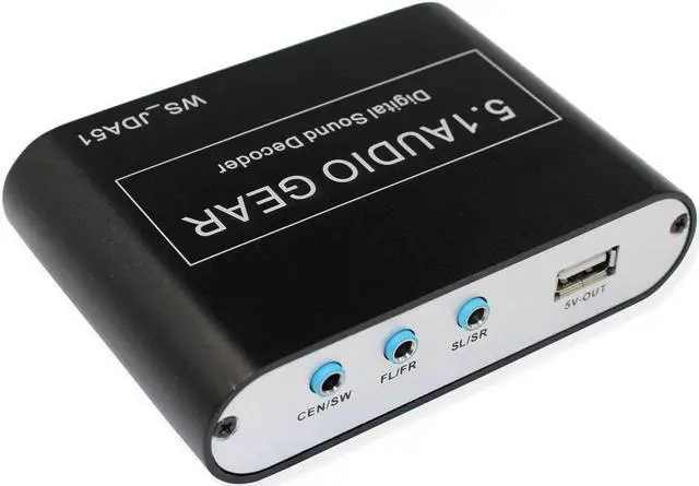 Alt view image 2 of 7 - 5.1 Audio Gear Digital Sound Decoder Converter - Optical SPDIF/Coaxial Dolby AC3 DTS to 5.1CH Analog Audio US