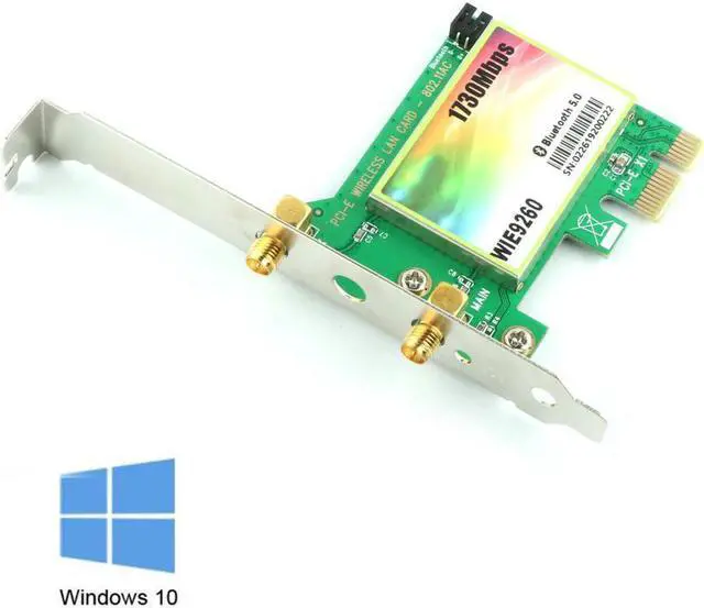 Alt view image 5 of 6 - WiFi PCIe Card AC 1730Mbps Dual Band Wireless Network Card with Bluetooth 5.0 for PCI-E Wireless WiFi Network Adapter Desktop PC